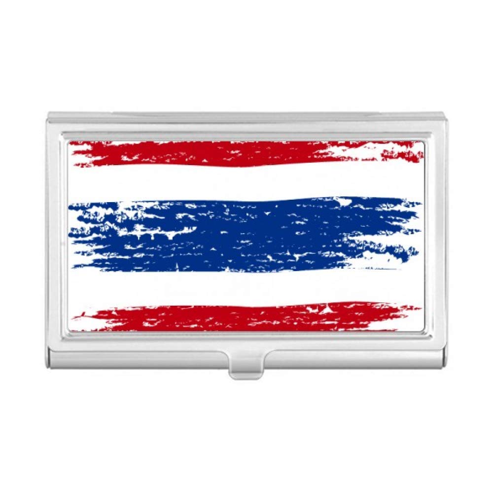 Premium Watercolor Thailand Flag Design Business Card Holder - Elegant Pocket Wallet Case for Office, Travel & Gifts | Compact Card Organizer for Professionals