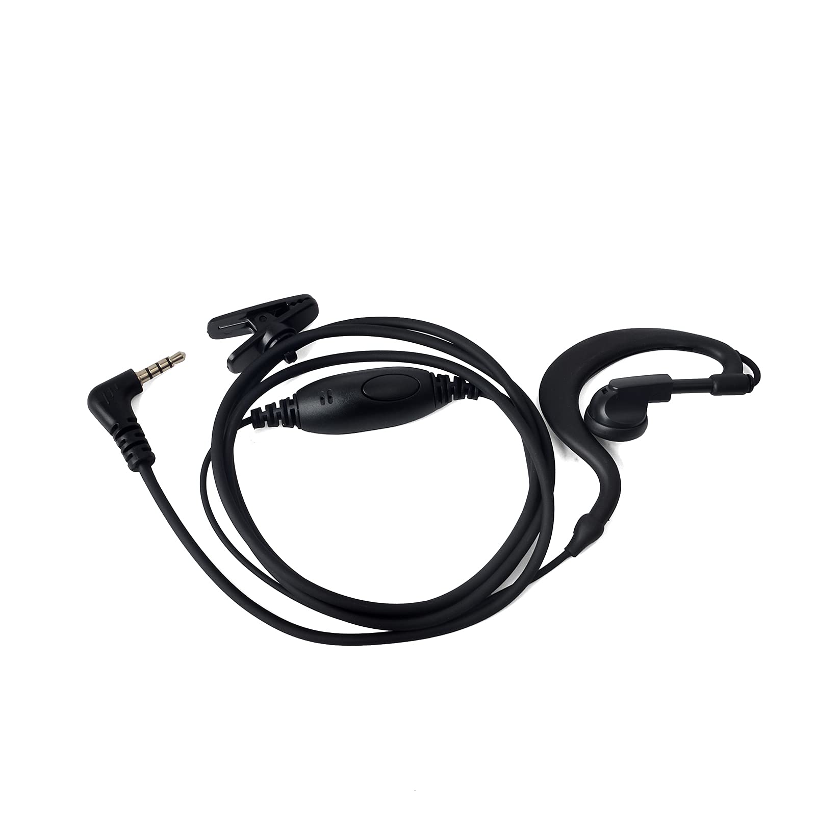 HYS G Hanging Headphones with 3.5mm Plug & Built-in Mic - PTT Headset Compatible with Baofeng UV3R, BF-T1, BF-T6 Walkie Talkie Radios - Ideal for Security, Construction & Outdoor Communication