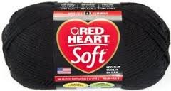 Red Heart Soft Yarn - Black | Premium Acrylic Knitting Yarn for Crochet & Crafting | Perfect for Scarves, Blankets & DIY Projects