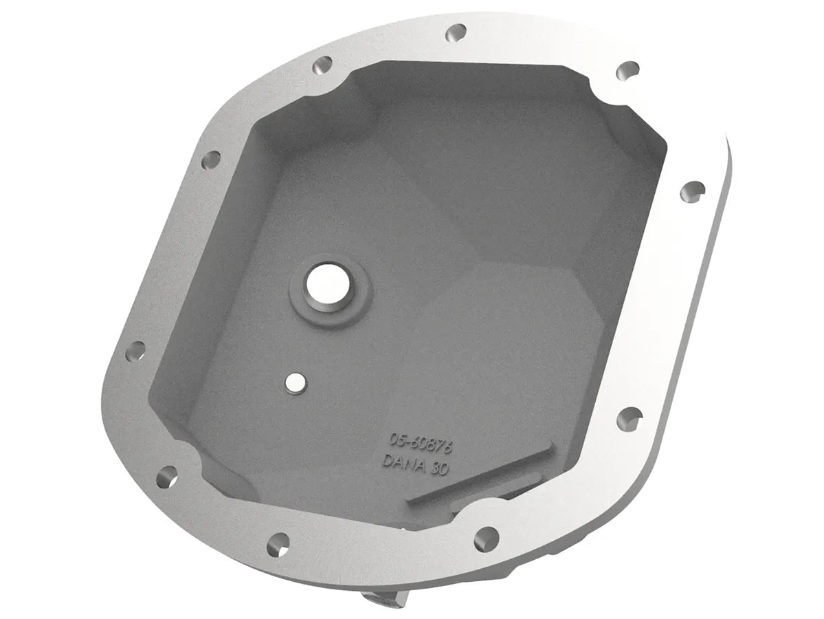 AFE Street Series Front Differential Cover (Raw w/Machined Fins) for Jeep Wrangler TJ & JK 1997-2018 (Dana 30) - Heavy Duty Off-Road Protection for Rock Crawling & Trail Adventures