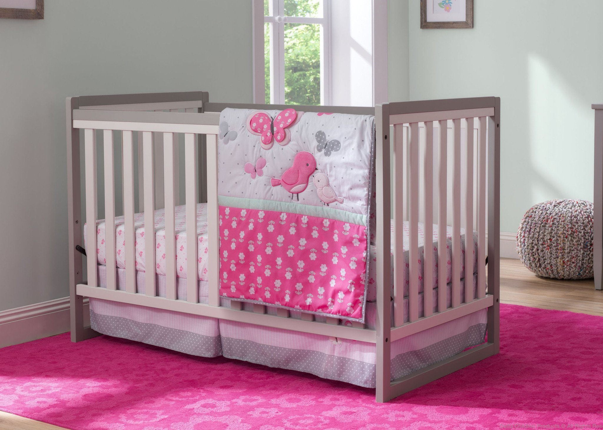 Urban Classic 3-in-1 Convertible Baby Crib with Toddler Rail - White Nursery Furniture for Newborns to Toddlers | Perfect for Small Spaces & Modern Nurseries