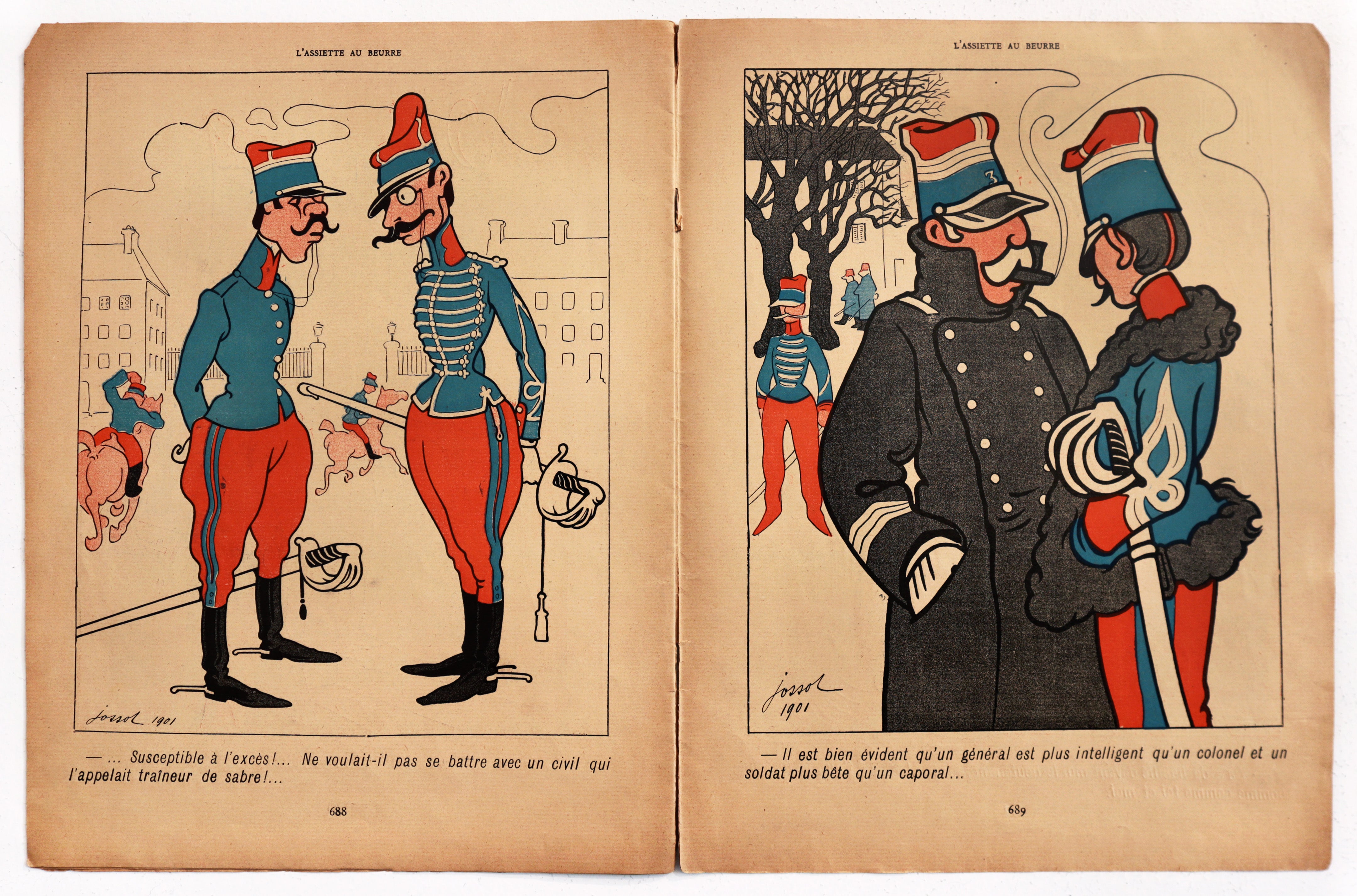 1902 & 1906 L'Assiette au Beurre Rare French Satirical Booklets - Issues No.43 & No.289 - Vintage Collectibles for History Buffs & Art Enthusiasts
