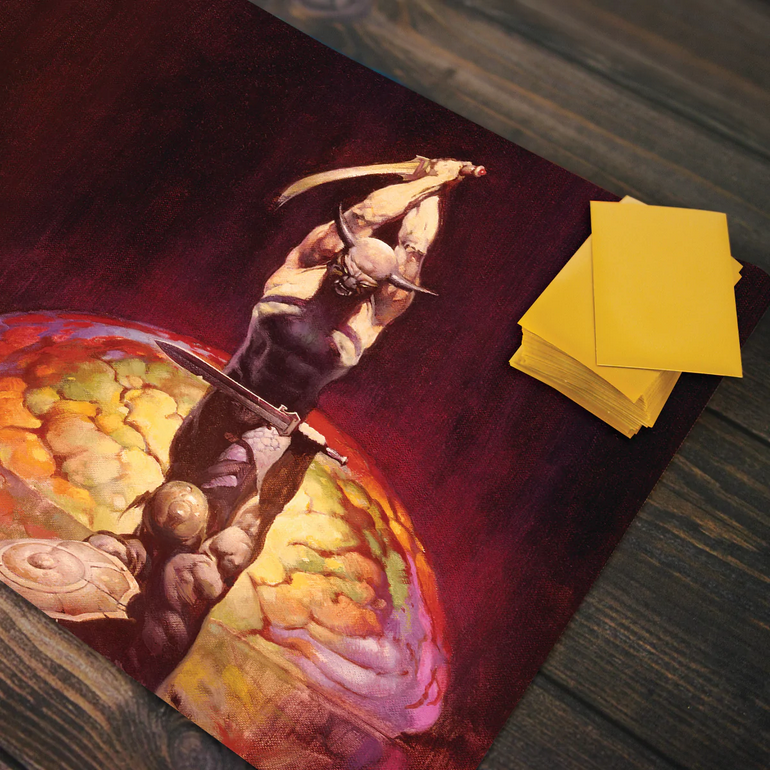 Inked Gaming Frazetta's The Brain Playmat - Premium Mouse Pad for Gamers, Artists & Office Use - Non-Slip Rubber Base, Smooth Surface for Gaming, Drawing & Workstations