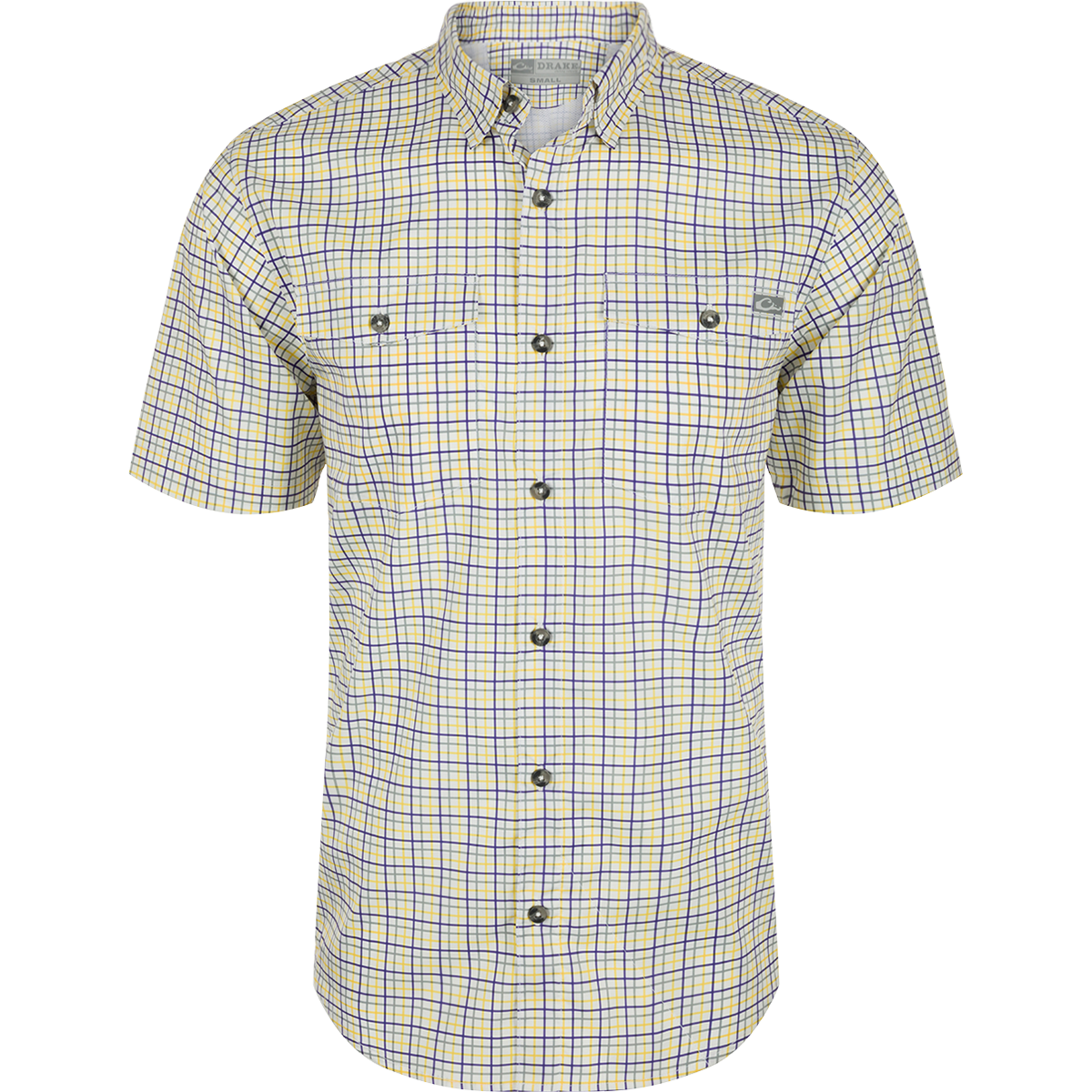 Frat Tattersall Button Down Short Sleeve Shirt for Men - Classic Plaid Casual Shirt for College, Parties & Summer Outfits