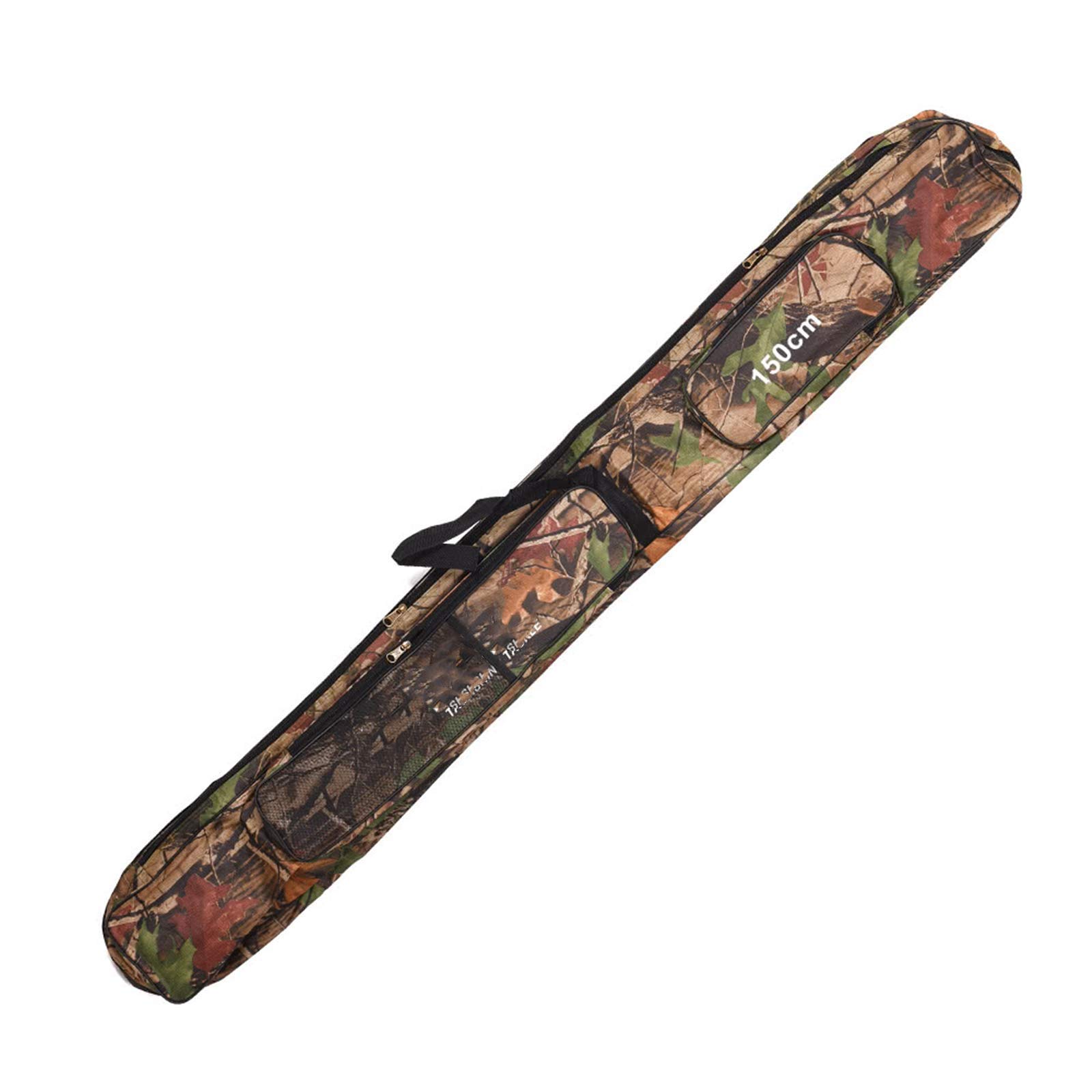 **Double Layer Large Capacity Fishing Tackle Bag - 120/150cm Fishing Rod Storage for Freshwater & Saltwater Fishing - Perfect for Anglers & Outdoor Enthusiasts**