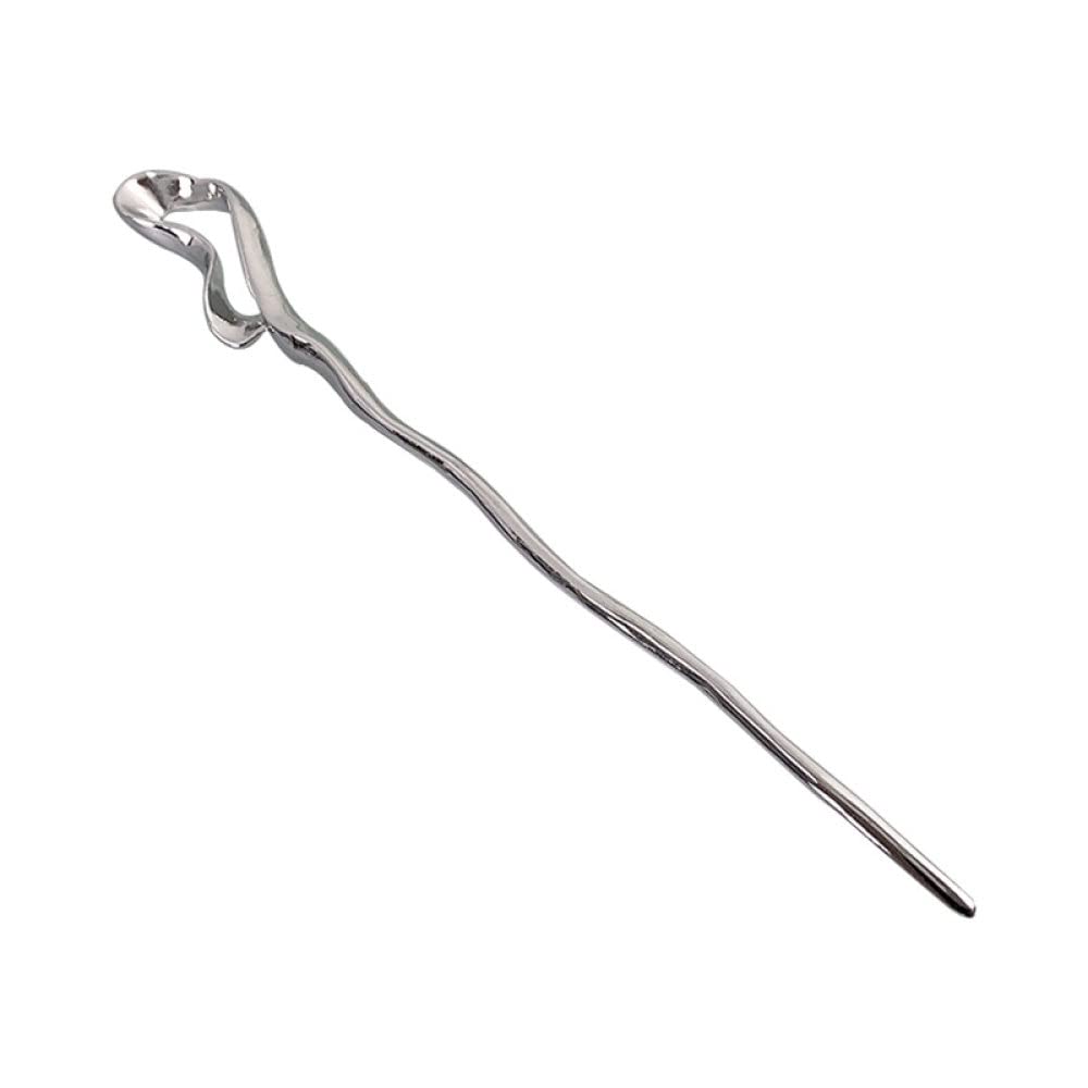 Fashionable Irregular Geometric Hair Sticks - Silver Metal Hair Chopsticks for Women | Chinese Style Hair Pins for Buns & Updos | Perfect for Weddings, Parties & Everyday Elegant Hairstyles