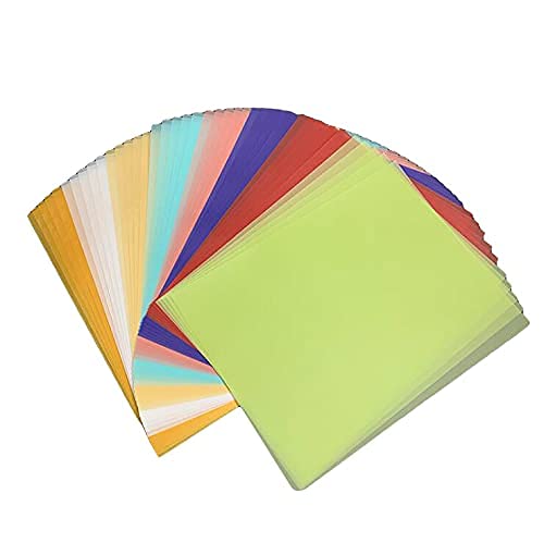 Premium A4 Colored Vellum Paper 100gsm - 10 Vibrant Colors, Printable Transparent Tracing Sheets for Laser & Inkjet Printers - Ideal for Scrapbooking, Invitations, DIY Crafts & Art Projects (100 Sheets)