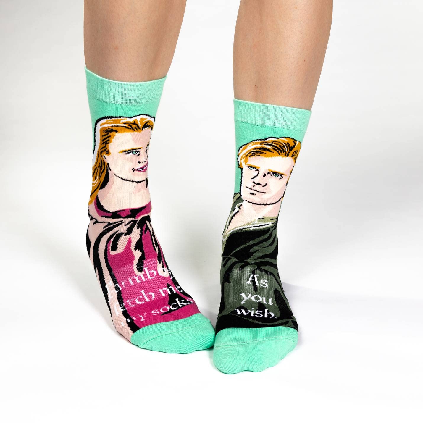 Good Luck Sock Women's The Princess Bride Novelty Crew Socks - Fun Movie Inspired Gift for Her, Comfortable Cotton Blend for Daily Wear & Cosplay