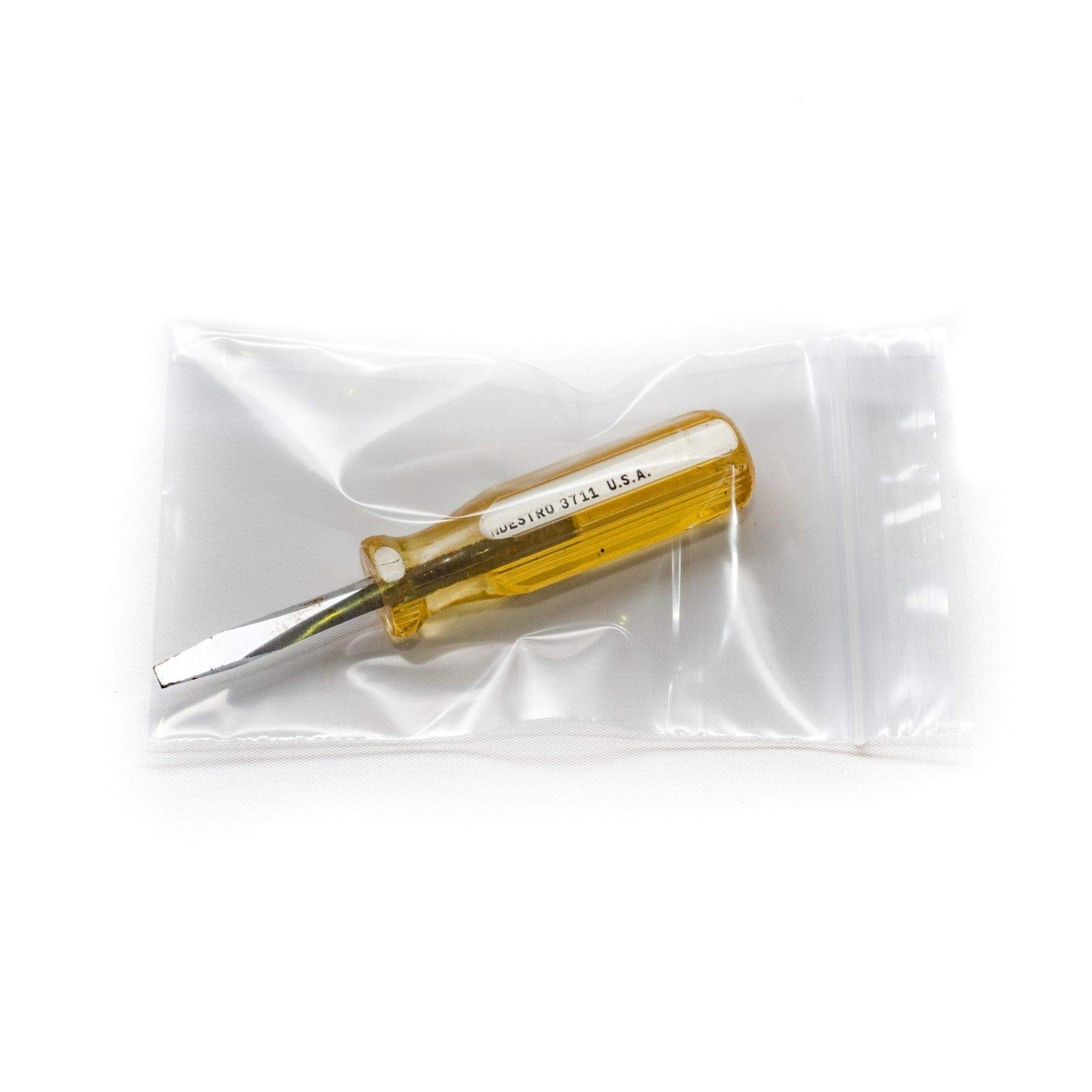 100 Pack Clear Recloseable Zipper Bags for Snacks, Food Storage & Sandwiches - 5x7 Inches, 1.4 Mil Thick - Airtight Seal for Freshness | Perfect for Lunch Boxes, Meal Prep & Organizing Small Items