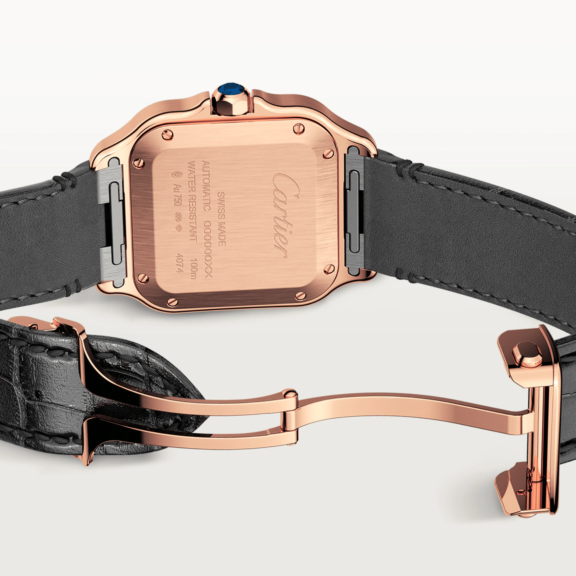 Cartier Santos Ladies Watch - 18K Rose Gold & Diamond Bezel - Luxury Women's Wristwatch for Gifts, Special Occasions & Everyday Elegance