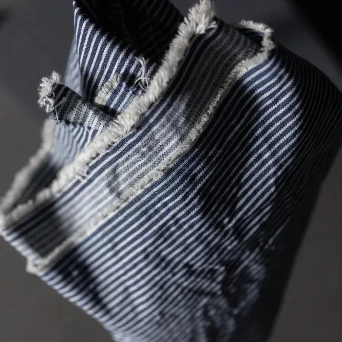 100% Organic Cotton Striped Denim Jeans for Women & Men - Eco-Friendly Fashion for Casual Wear & Everyday Outfits
