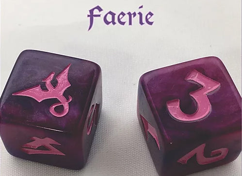 Black Oak Workshop Dragon Faerie Purple/Pink Single D6 Dice for Tabletop RPG, D&D, Pathfinder, and Board Games - Perfect for Fantasy Gaming and Collectors
