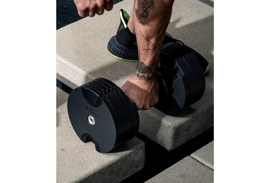 NÜOBELL 50lb Adjustable Dumbbells Set - Tactical Weight Lifting Equipment for Home Gym & Strength Training - Perfect for CrossFit, HIIT, and Muscle Building Workouts