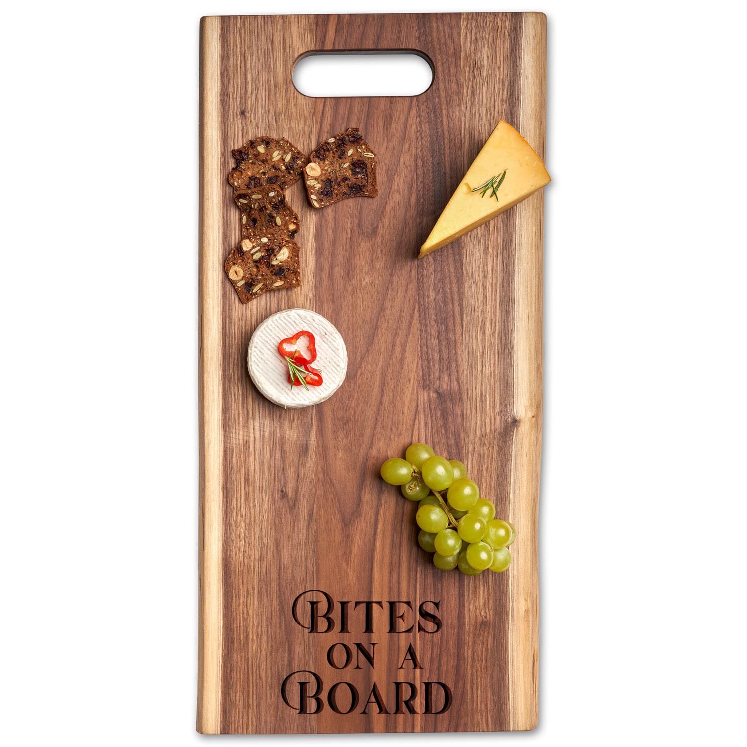 Live Edge Walnut Charcuterie Board with Single Handle - 24