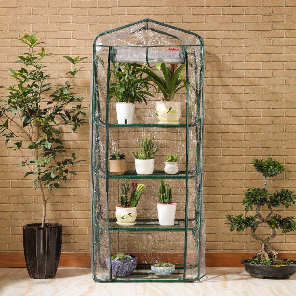 ADKINC 4-Tier Foldable Plant Greenhouse - Portable Walk-in Gardening Greenhouse for Growing Plants, Seedlings, Herbs & Flowers | Indoor/Outdoor Garden Decor for Patio, Balcony & Backyard