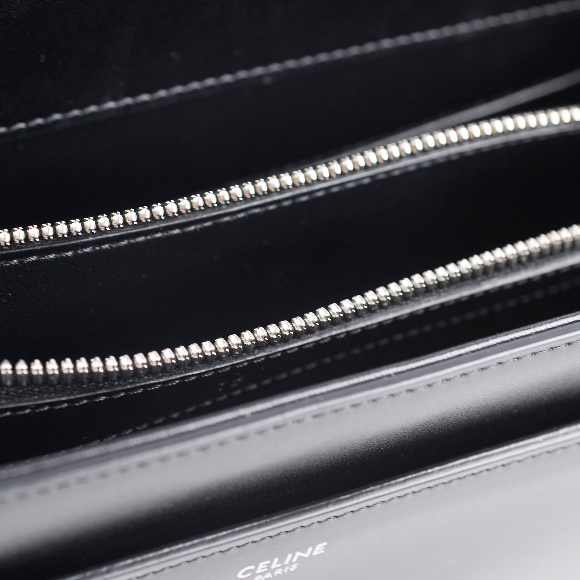 Celine 16 Medium Shoulder Bag in Black | Luxury Leather Handbag for Women | Perfect for Work, Travel & Evening Events