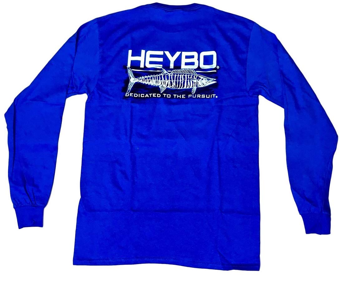 Heybo Saltwater Fishing Long Sleeve T-Shirt - Comfortable Outdoor Fishing Shirt for Men - Perfect for Saltwater Fishing, Beach Trips & Outdoor Adventures