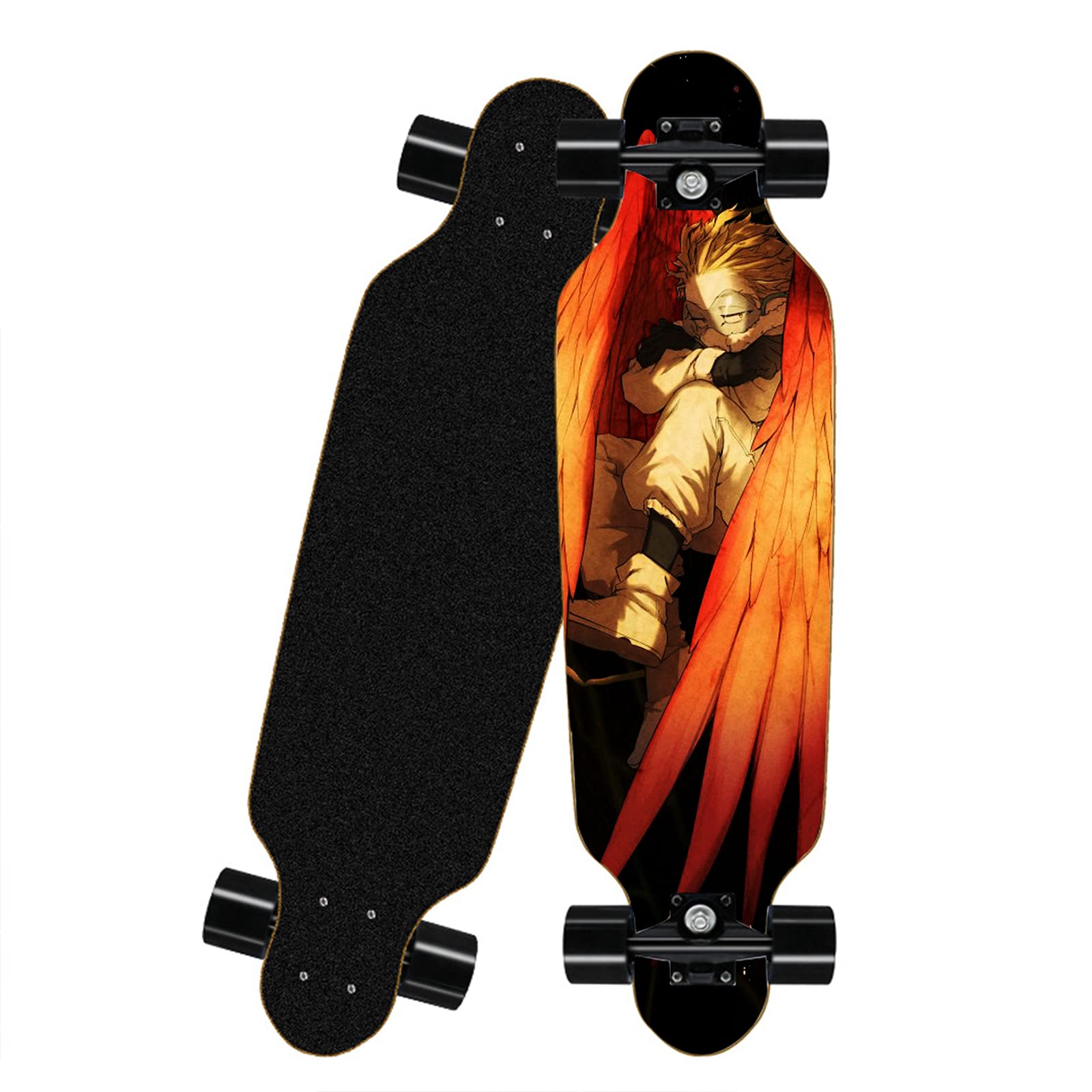 Chengnuo 31 Inch Boys Complete Skateboard - 8 Layer Maple Cruiser Deck with Anime My Hero Academia Design, Professional Longboard for Kids & Teens | Perfect for Commuting, Tricks & Outdoor Fun
