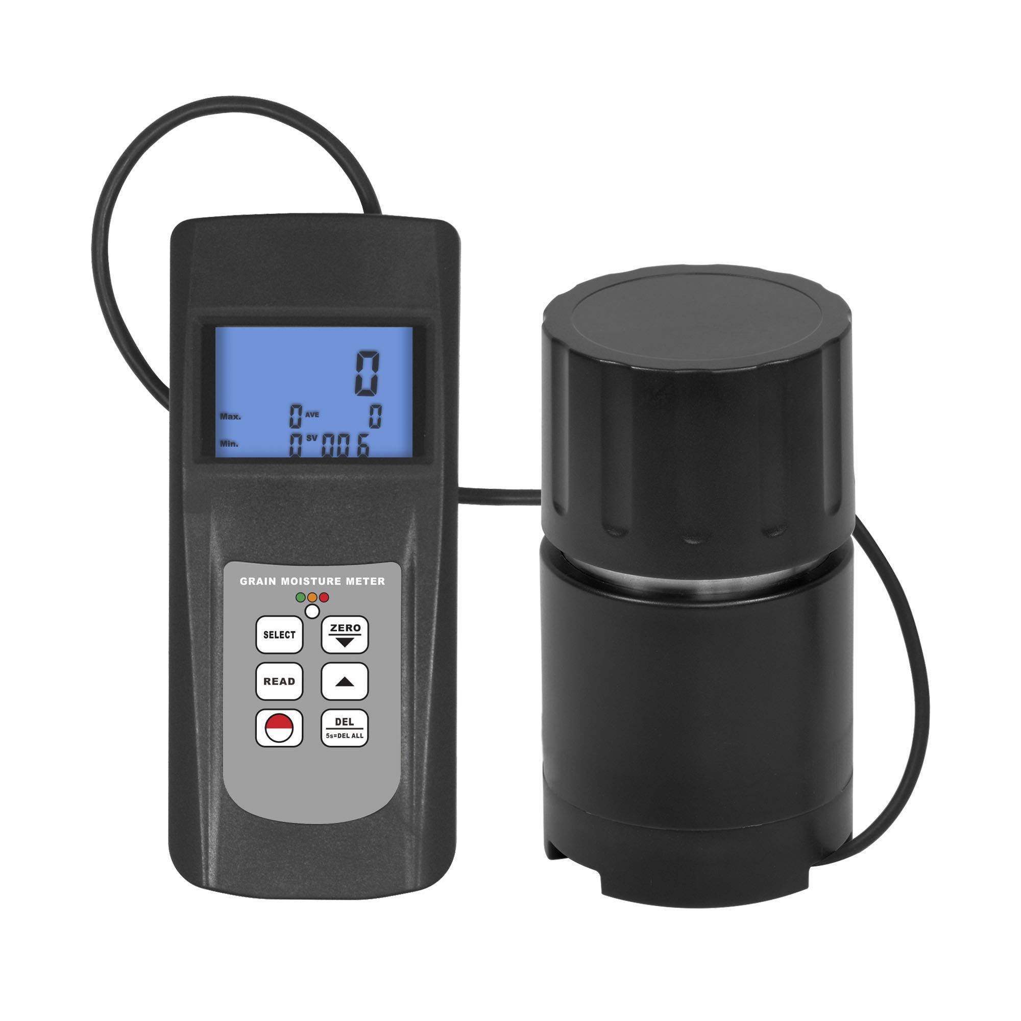**Handheld Grain Moisture Meter - Digital Moisture Tester for Wheat, Corn, Coffee, Rice, Soybeans & Cocoa Beans (36+ Grain Types) - Perfect for Farmers, Brewers & Food Storage**