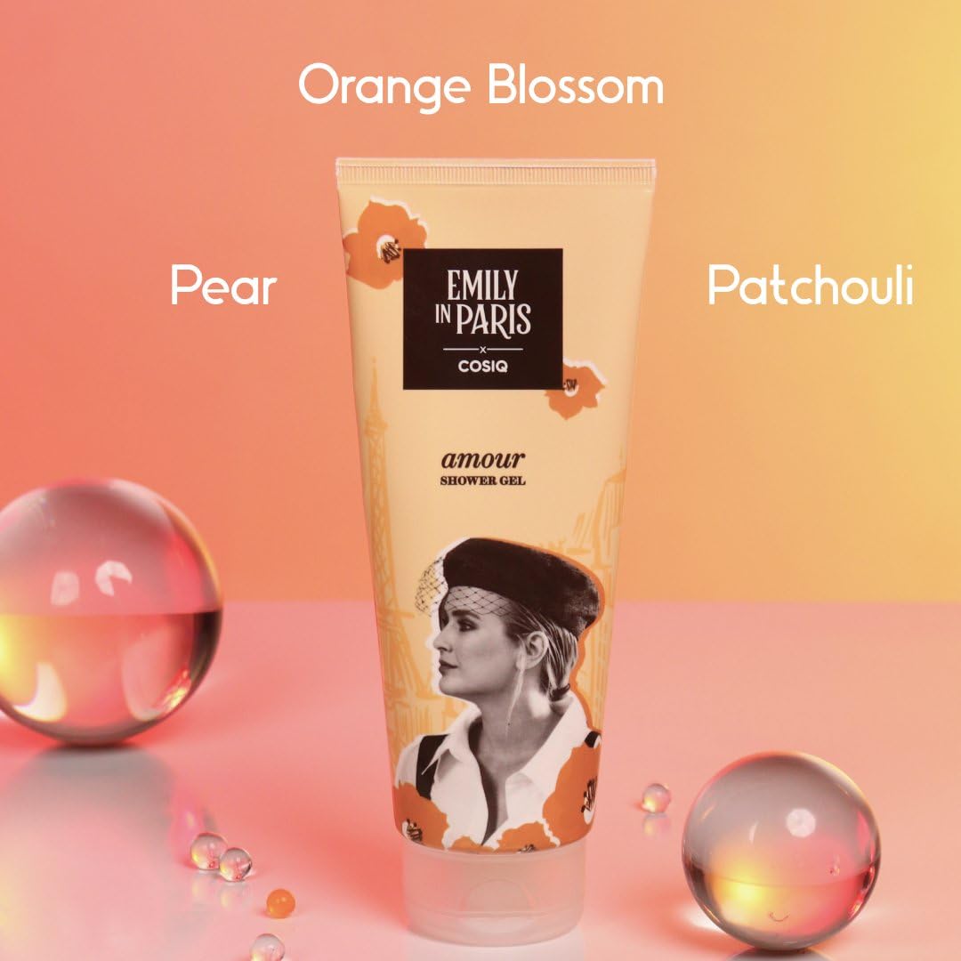 Cos-IQ Emily In Paris Camille’s Amour Body Wash for Women – 24/7 Long Lasting Floral Fruity Gourmand Scent | Paraben & Soap Free for Glowing Skin | 200ml | Perfect for Daily Shower, Spa Days & Gift Sets