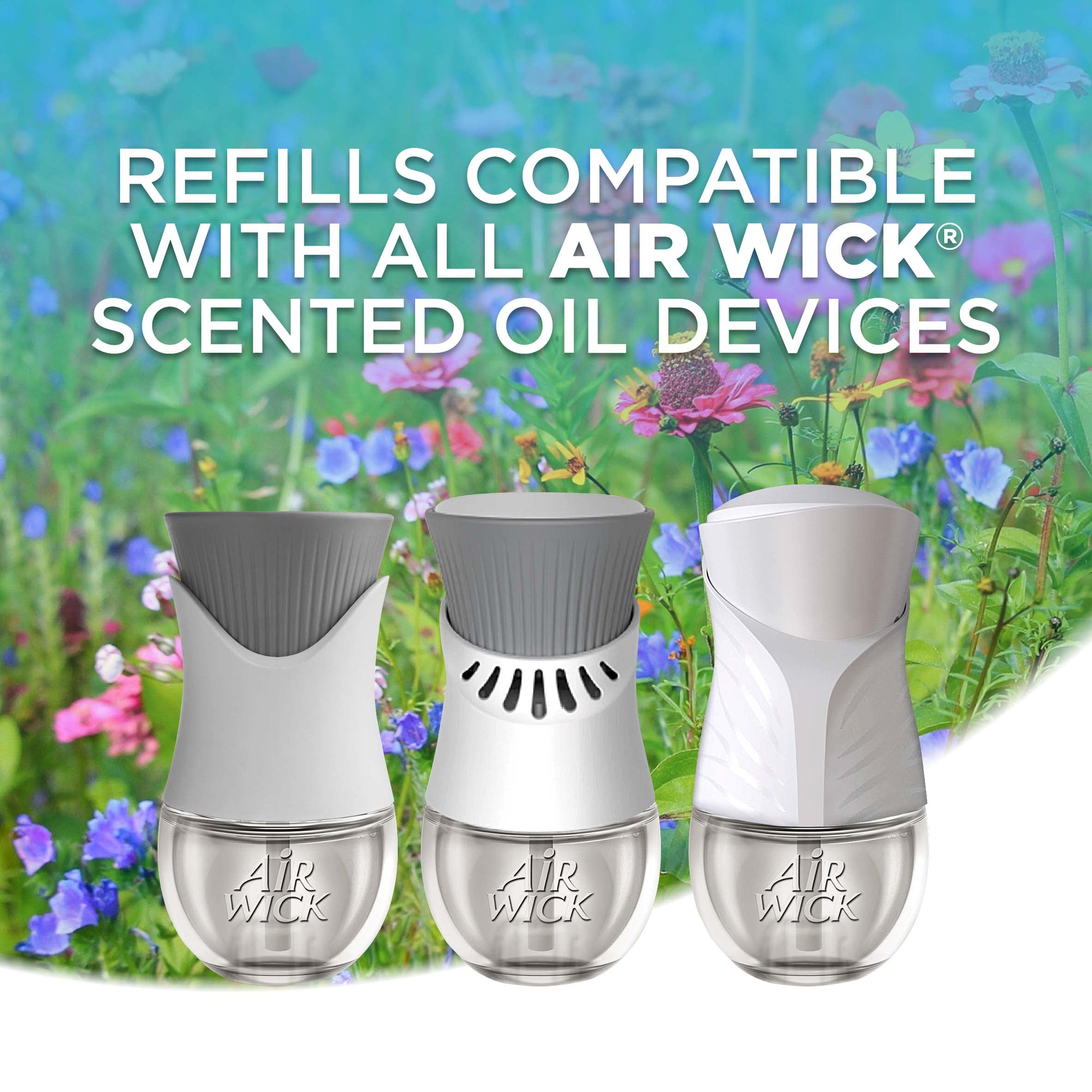 Air Wick Plug in Scented Oil Refill - 5ct Vanilla & Pink Papaya Essential Oil Air Freshener for Home, Office & Bathroom - Long-Lasting Fragrance