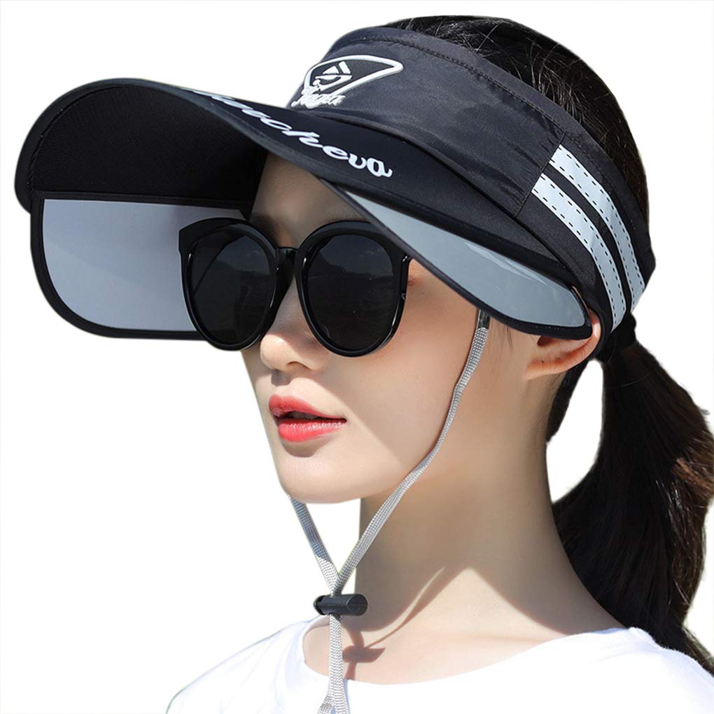 Unisex UV Protection Breathable Sports Sun Visor Hat for Golf, Running, Tennis & Outdoor Activities - Lightweight Sun Hat for Men & Women