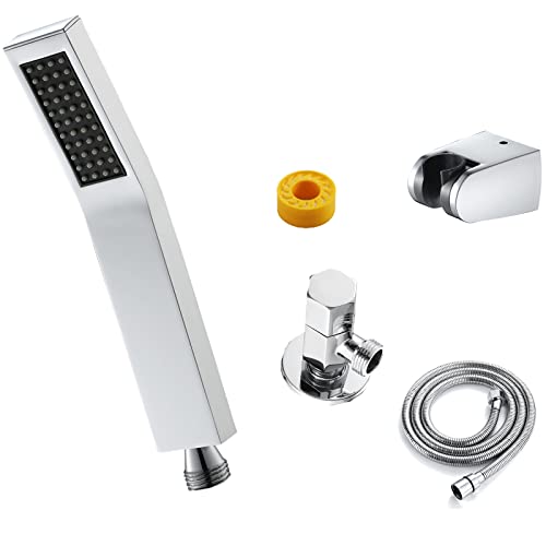 Chrome(handheld Shower+hose+holder+on-off Valve)