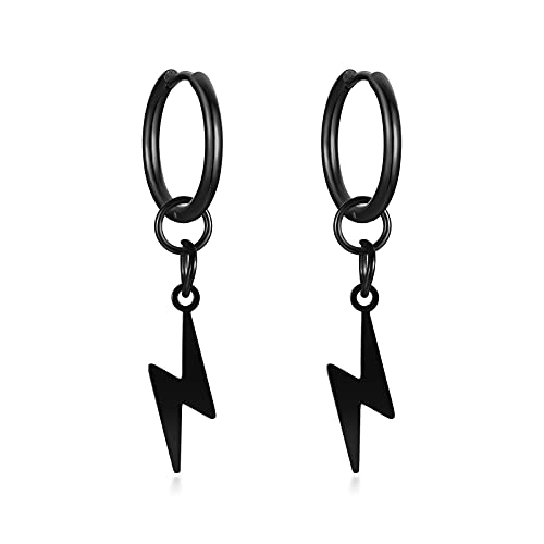 Black-piercing earrings