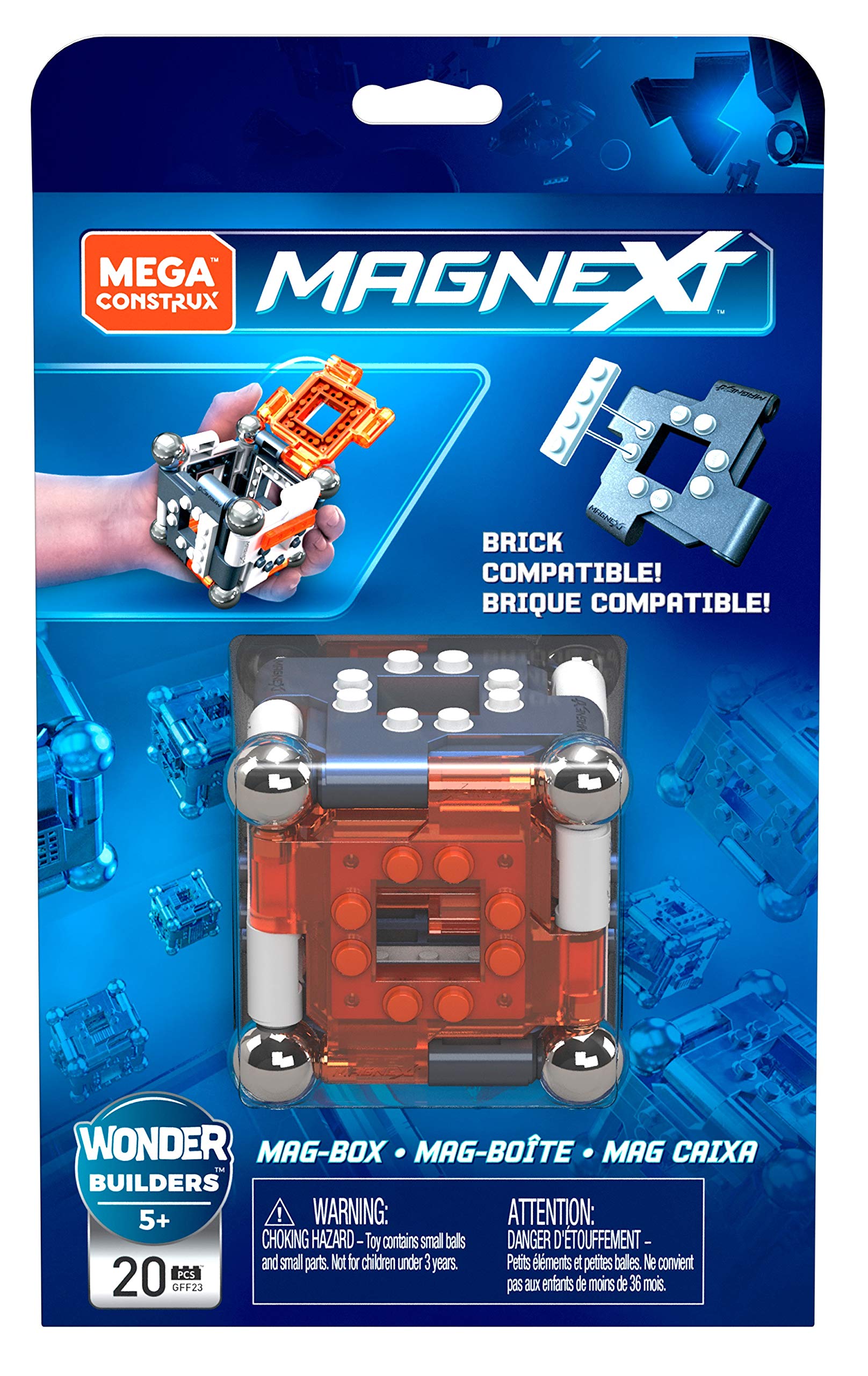 Mega Construx Magnext Mag-Box Magnetic Building Blocks Set - STEM Educational Toys for Kids Ages 6-12 | Creative Construction Playset for School, Home & Birthday Gifts