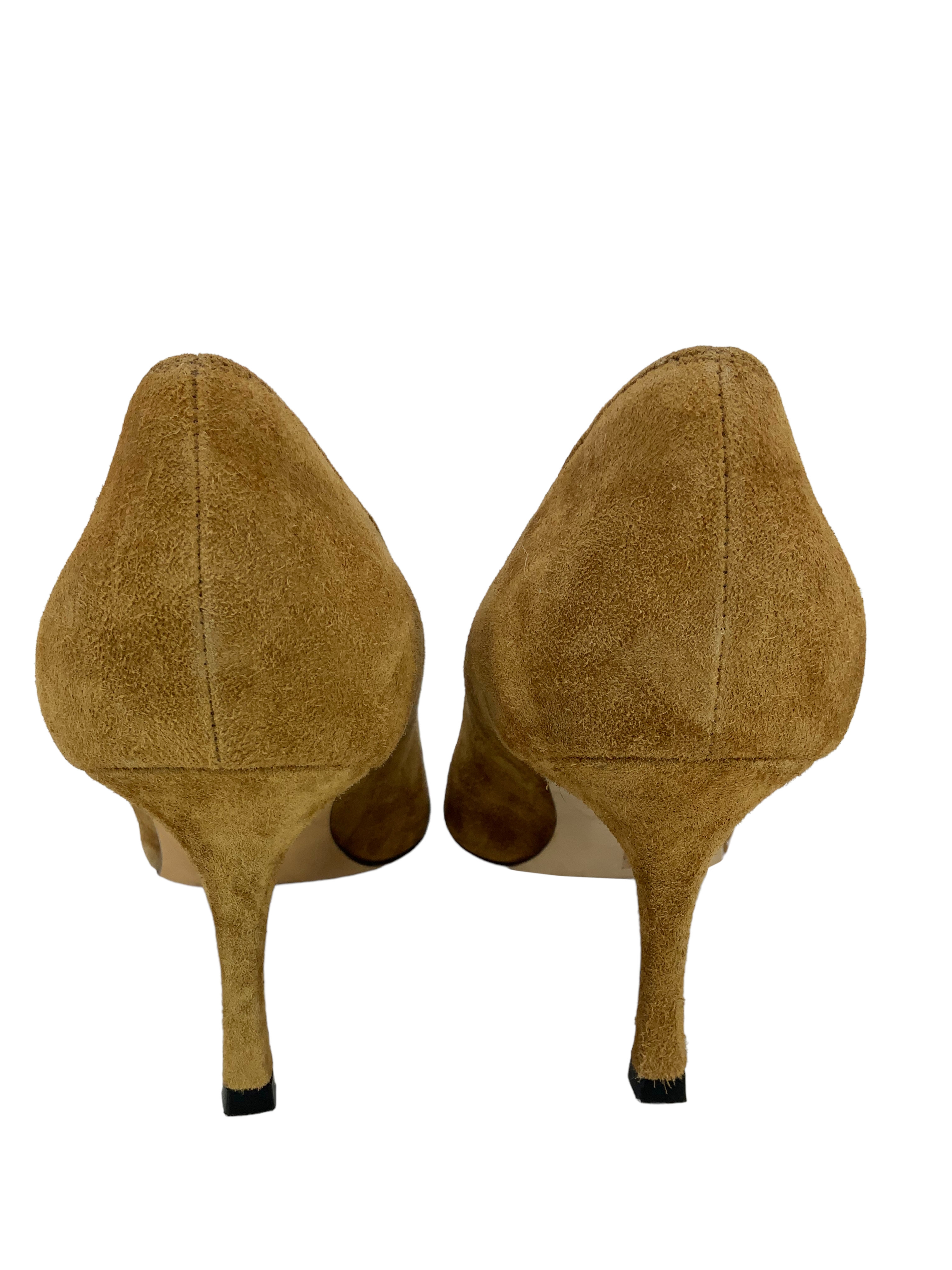 Manolo Blahnik BB Suede Pumps Women's Size 7.5 - Elegant High Heel Shoes for Women, Perfect for Weddings, Parties & Office Wear