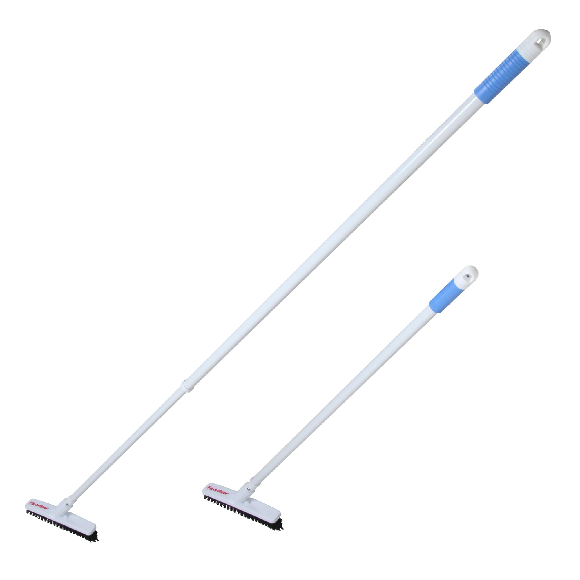 Heavy Duty Grout Scrub Brush with Long Handle - Stiff Bristles Tile & Shower Floor Cleaner - Bathroom Grout Cleaning Brush for Tile Floors, Shower Corners, Kitchen Backsplash - Perfect for Deep Cleaning Grout Lines and Hard-to-Reach Areas