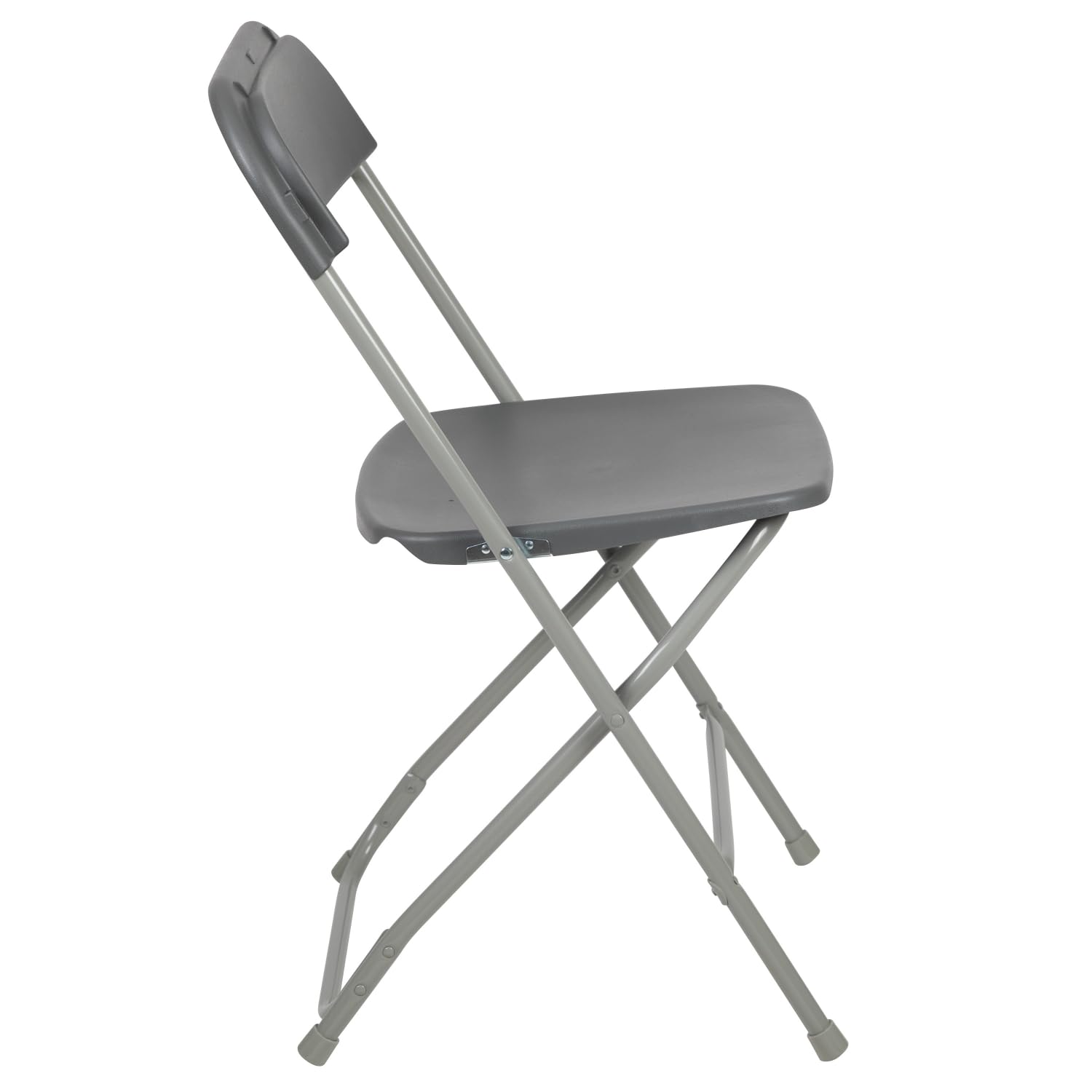 Flash Furniture Hercules Series 4-Pack Grey Plastic Folding Chairs - 650LB Weight Capacity - Lightweight & Comfortable Event Seating for Parties, Weddings, and Outdoor Gatherings
