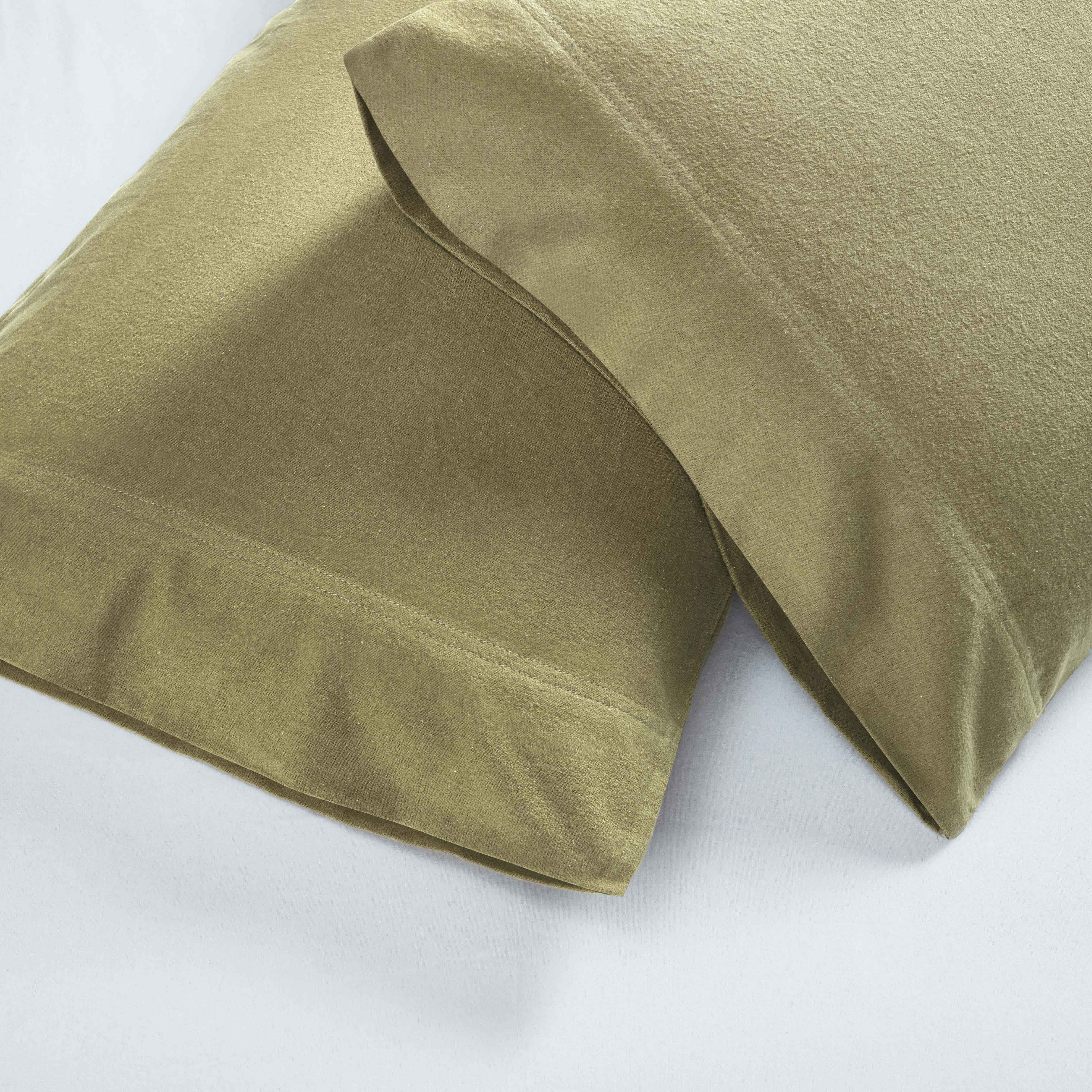 Premium Rome Flannel Cotton Solid Brushed Pillowcases Set of 2 - Soft & Cozy Bedding for Winter Nights, Home Decor, and Guest Room Essentials