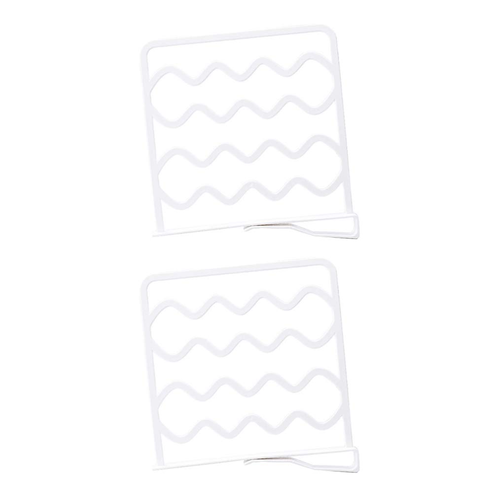2-Pack White Cabilock Clothing Shelf Organizer - Closet Storage Rack, Wardrobe Divider & Office Shelf for Clothes Management | Space-Saving Solution for Bedroom, Closet, and Dorm Organization