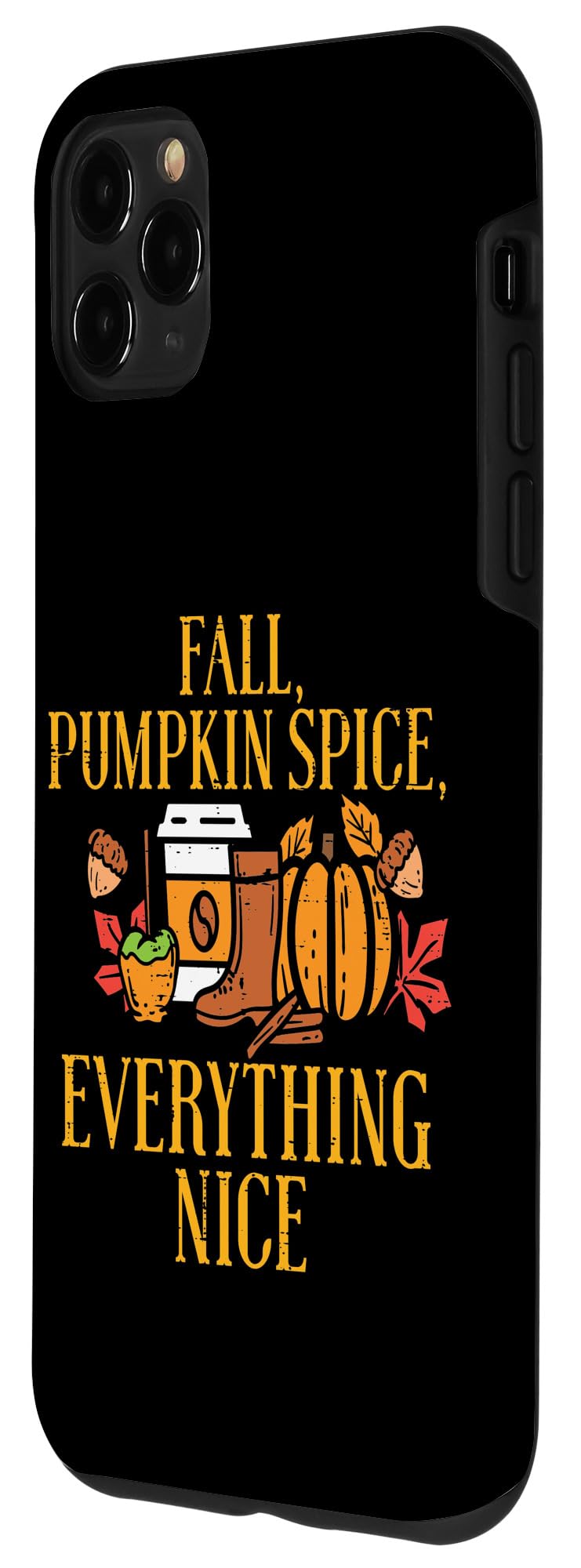 iPhone 11 Pro Max Case for Women - Shockproof Slim Protective Phone Cover with Fall Pumpkin Spice Design | Perfect for Autumn Season, Thanksgiving, Halloween & Daily Use