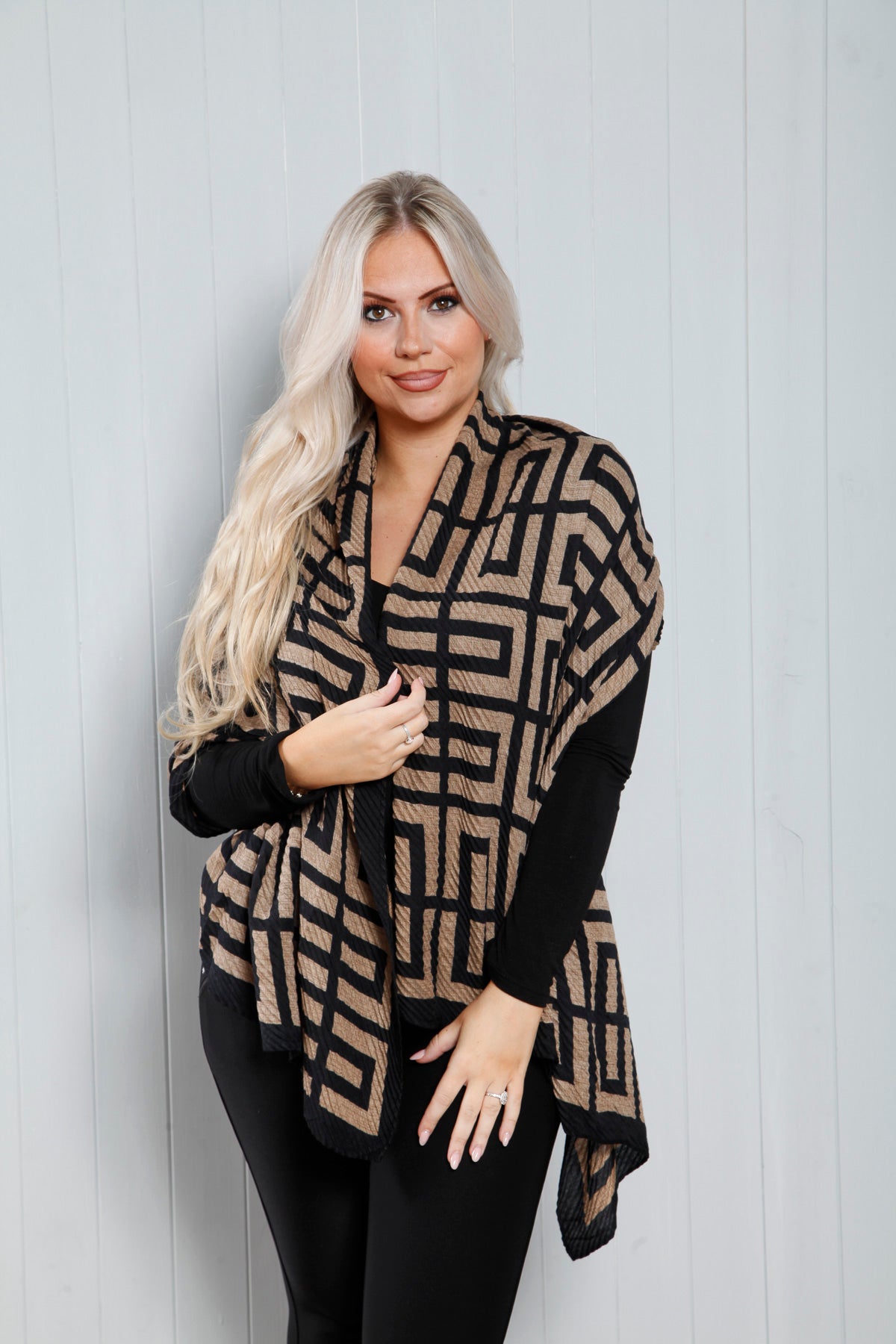 Soft Crinkle Scarf for Women - Lightweight Camel Color Shawl Wrap - Perfect for Fall, Winter & Outdoor Activities
