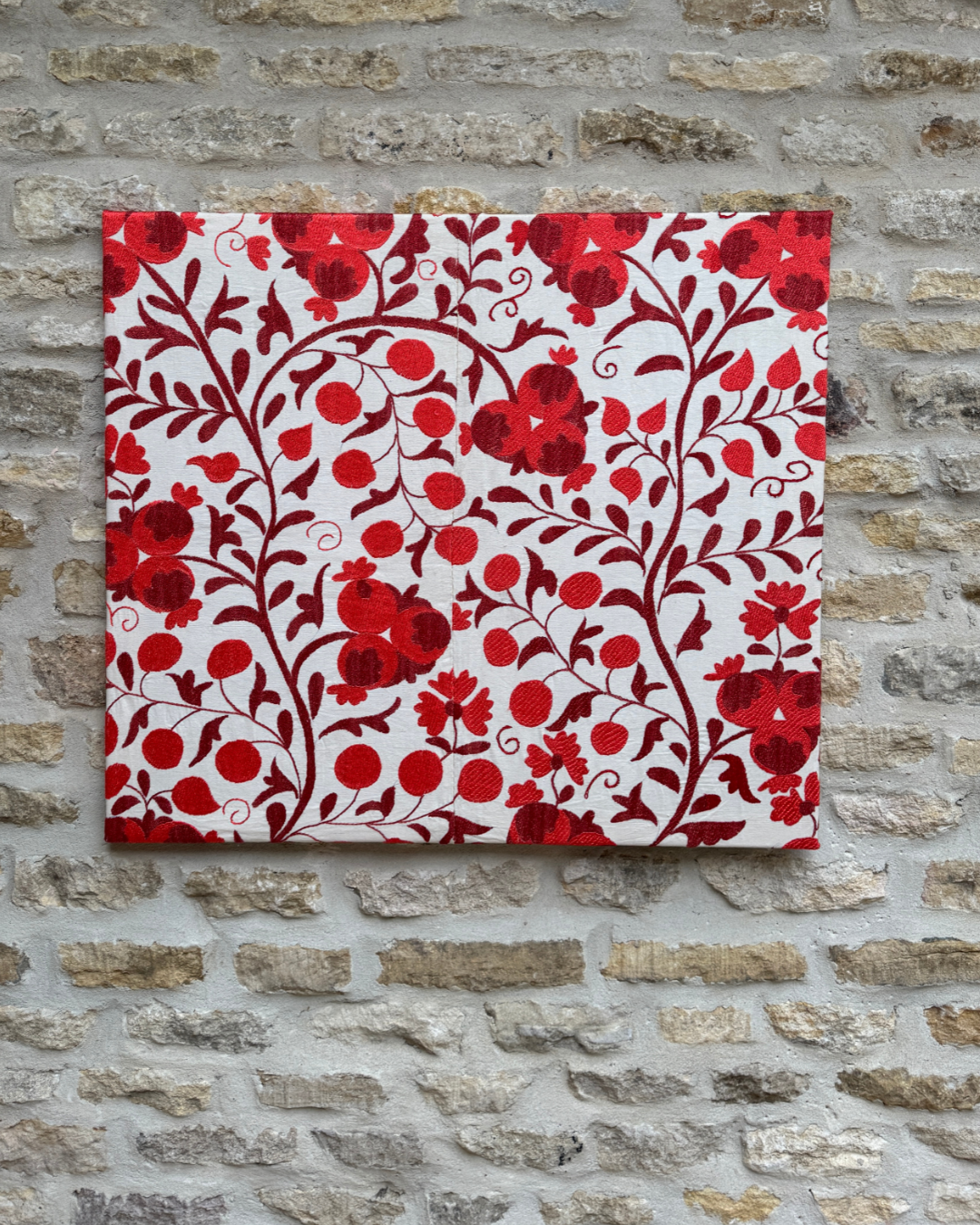 Handmade Suzani Embroidered Wall Art Tapestry No. 10 - Boho Chic Home Decor for Living Room, Bedroom & Office - Premium Cotton Textile Hanging Artwork