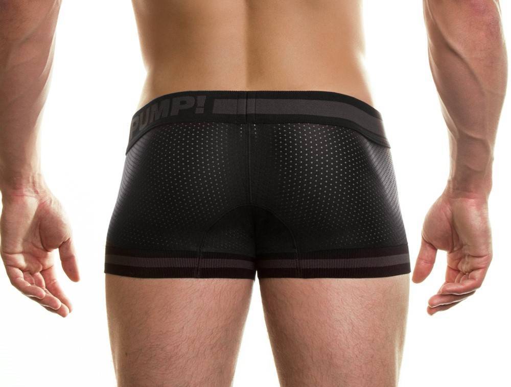 PUMP! Ninja Mesh Boxer Briefs for Men - Breathable & Comfortable Underwear for Workout, Gym & Everyday Wear - Black