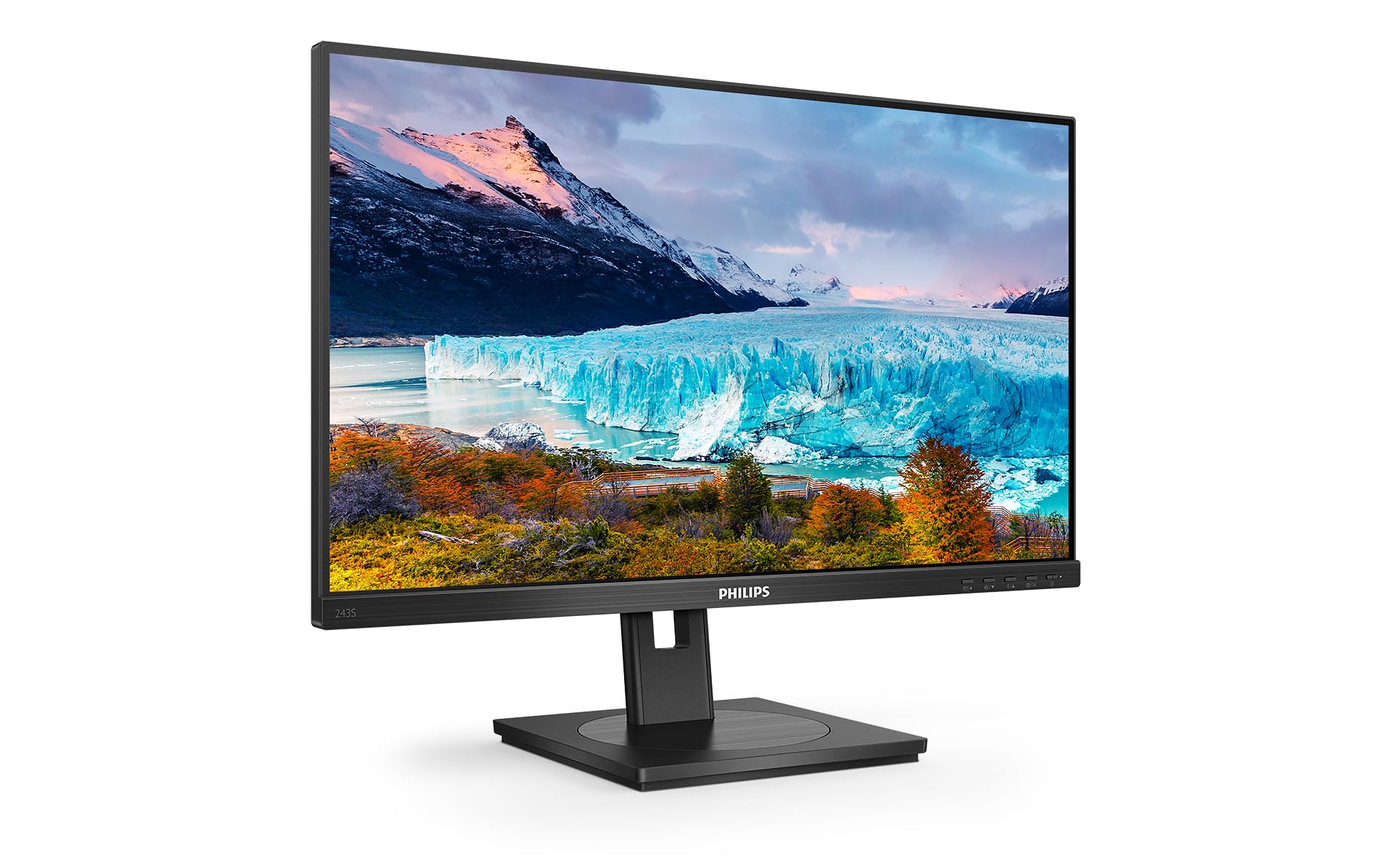 Philips 243S1 24 Inch FHD USB-C Docking Monitor - Height Adjustable (1920x1080, 75Hz, DisplayPort, HDMI, USB-C, RJ45, USB Hub) Black - Perfect for Home Office & Gaming Setup