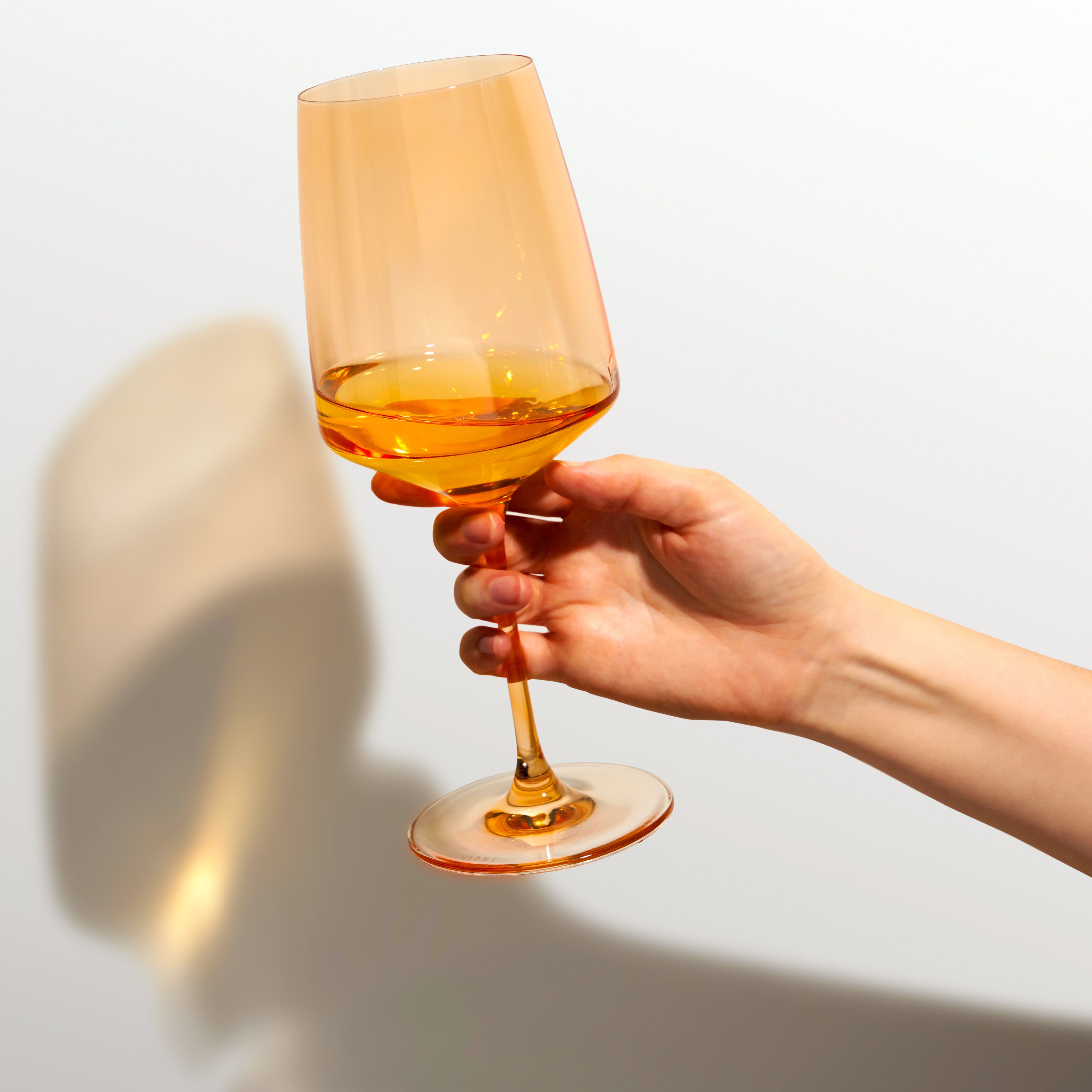 Premium Topaz Crystal Wine Glasses Set of 2 - Elegant Stemware for Red & White Wine, Champagne - Perfect for Dinner Parties, Weddings & Special Occasions