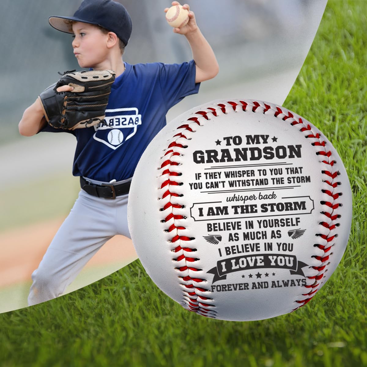 Personalized Baseball Gifts for Men & Kids - Custom Engraved Birthday, Graduation Gifts for Grandson from Grandparents - Unique Teen Boy & Men's Present for Baseball Fans - Perfect for Birthdays, Father's Day & Special Occasions