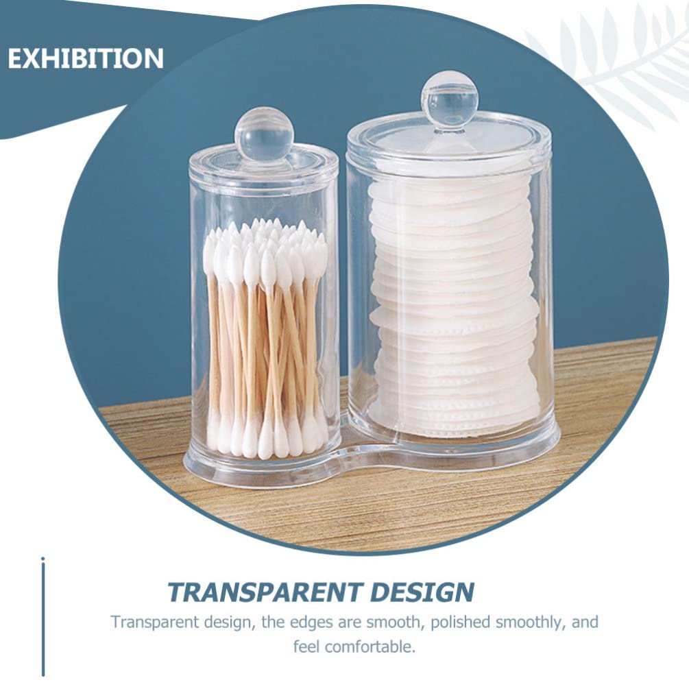 Cabilock Cotton Swab & Makeup Organizer Box - Storage Container for Cotton Balls, Pads & Beauty Supplies | Perfect for Bathroom Counter, Vanity & Travel