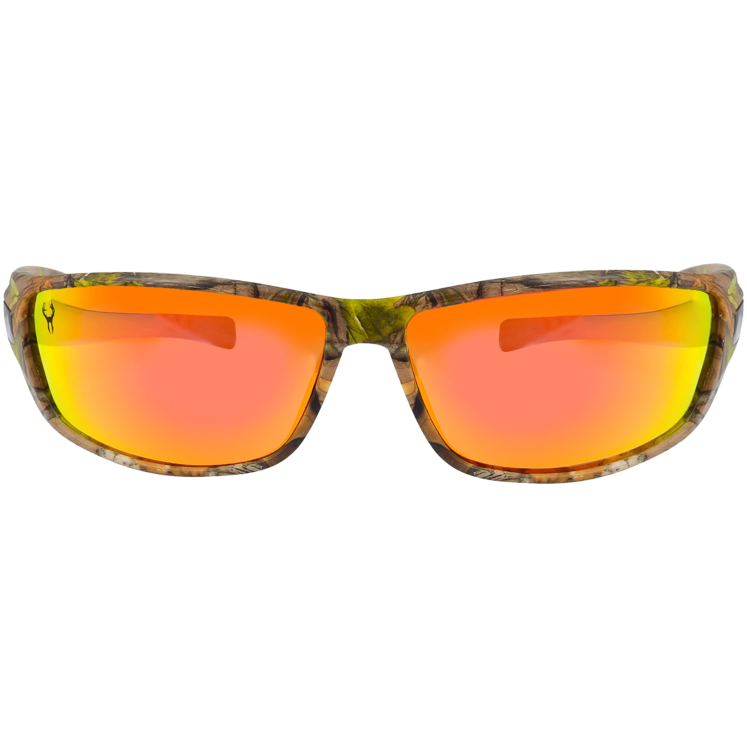 Men's Hornz Brown Forest Camouflage Polarized Sunglasses - WhiteTail Hunting Glasses with Free Microfiber Pouch | UV Protection for Outdoor Activities, Hunting, Fishing & Driving