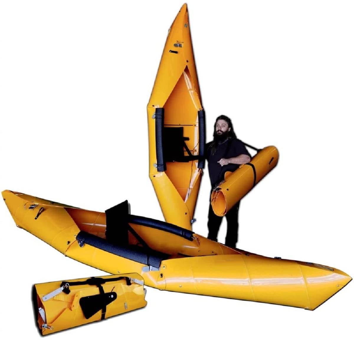 Foldable Kayak - Lightweight & Adjustable Sit-in Kayak for Fishing, Lakes & Rivers | 10 Color Options | Easy Transport & Quick Setup | Comfortable Hard Shell Design | Perfect for Outdoor Adventures & Water Sports