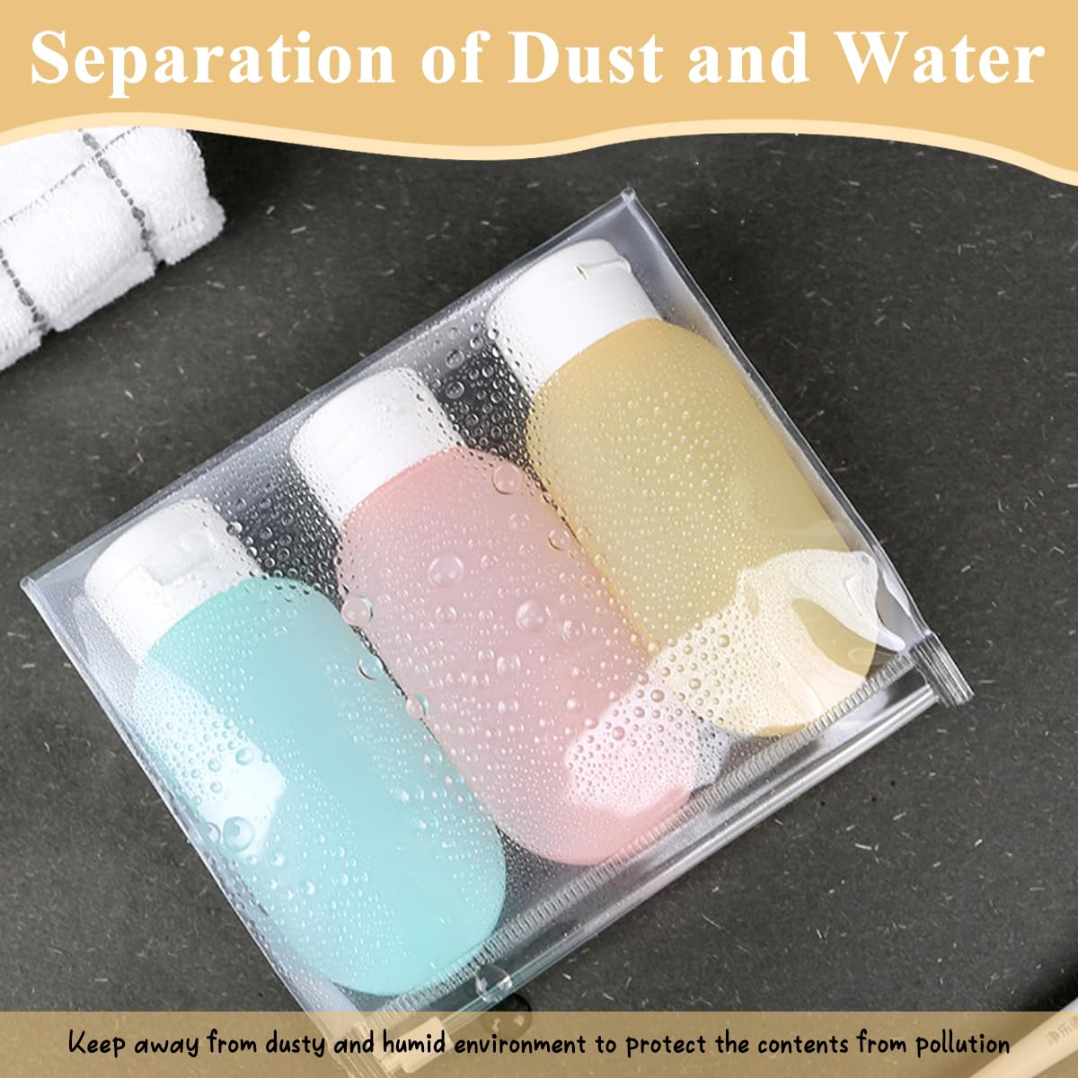 MAYCREATE® 3-Piece 60ml Travel Bottles Set - Leakproof Refillable Squeeze Bottles for Shampoo, Lotion & Toiletries | BPA-Free Plastic Travel Containers with Lids (Pink-Yellow) - Perfect for Airplane Carry-On, Gym Bag & Vacation Essentials