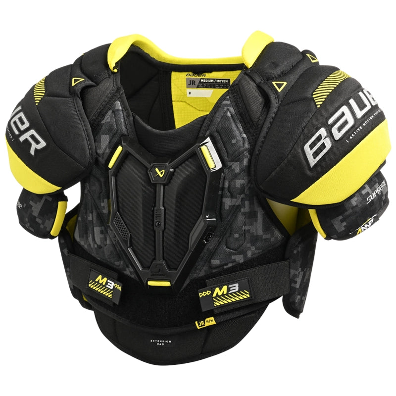 Bauer Supreme M3 Junior Hockey Shoulder Pads - Lightweight Protection for Youth Ice Hockey Players - Perfect for Games, Practices, and Training Sessions