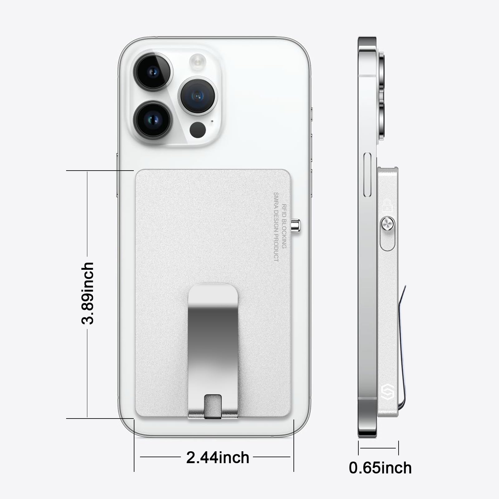 Magnetic Card Holder for Magsafe Wallet - Slim Metal Pop Up Wallet with Money Clip | Compatible with iPhone 15/14/13/12 Series & All Smartphones | Perfect for Travel, Work & Everyday Use