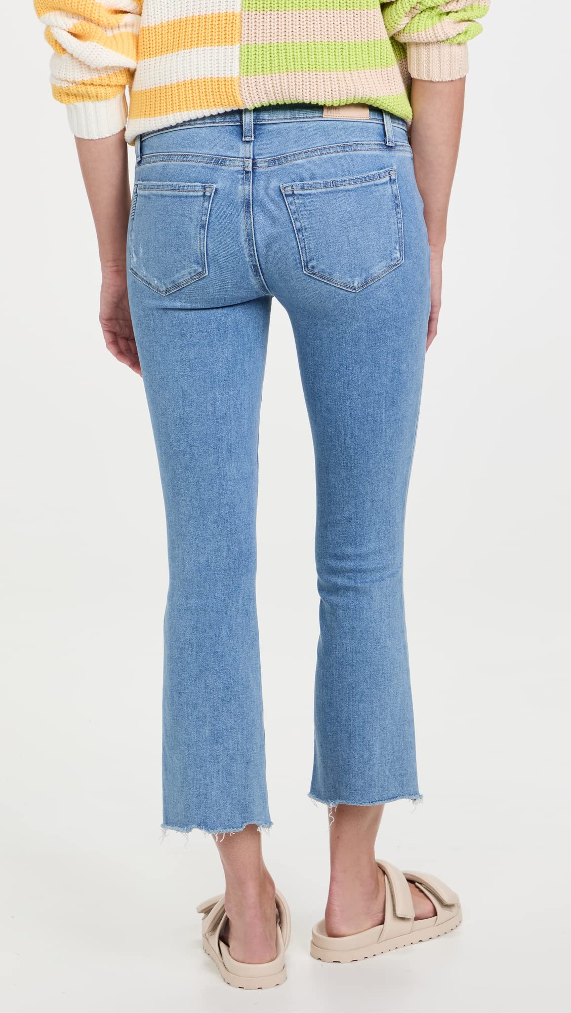 PAIGE Women's Maternity Colette Crop Flare Jeans - Stretch Denim Pants for Pregnancy Comfort | Perfect for Casual Outings & Maternity Photos