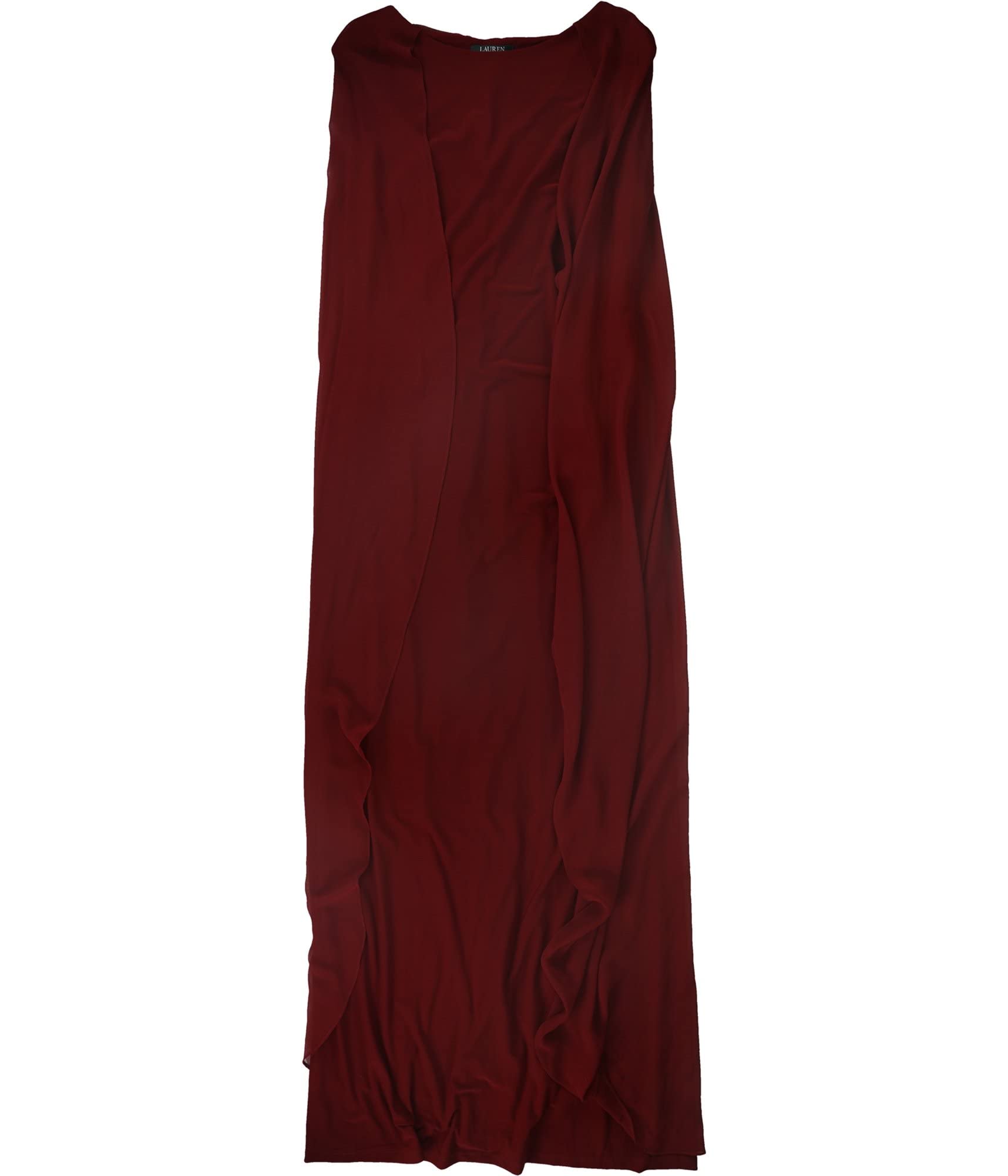 Ralph Lauren Women's Sleeveless Maxi Dress - Red, Size 12 | Flowy Summer Beach Dress for Vacations, Weddings & Casual Outings