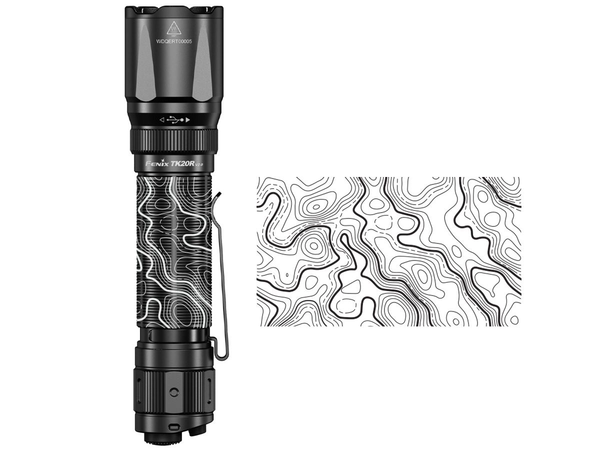 Fenix TK20R V2.0 Tactical Flashlight - 3000 Lumens, Rechargeable, Special Edition Engraved Design for Outdoor, Camping, Hiking & Emergency Use